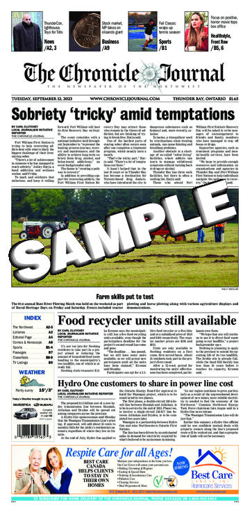 The Chronicle Journal Tuesday September 12 2023 A 01 The